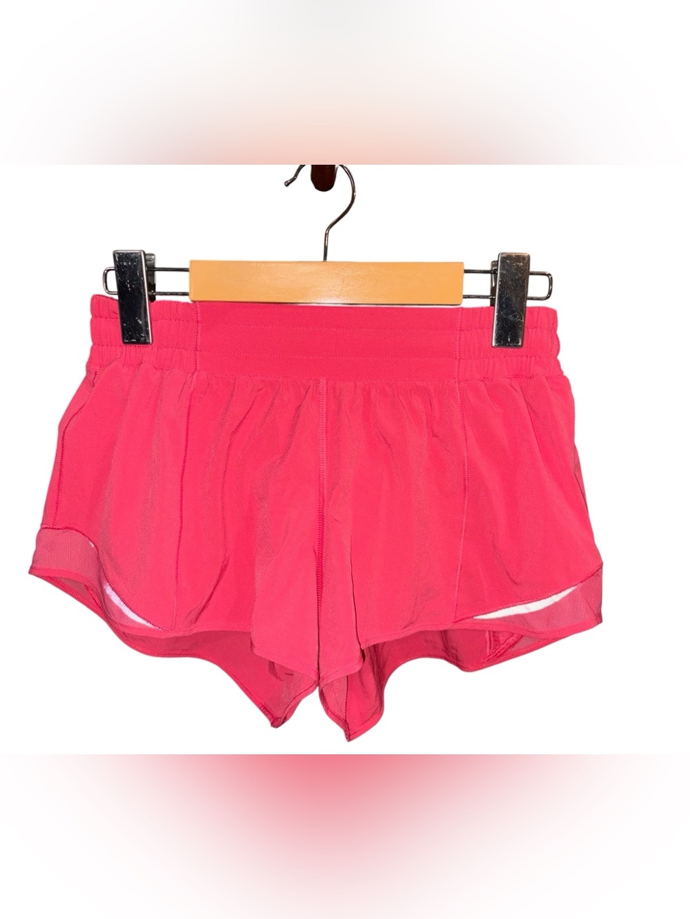Lululemon Size 6 Coral Orange Running Shorts Athletic Workout - Picture 2 of 6
